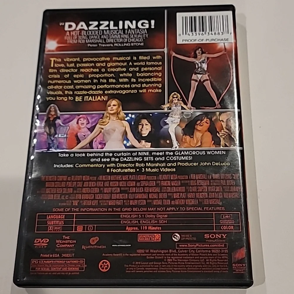 Nine the Musical DVD